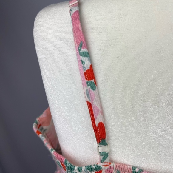 Free Assembly floral print women’s Tank top with tie front. Women’s size M - Picture 13 of 14